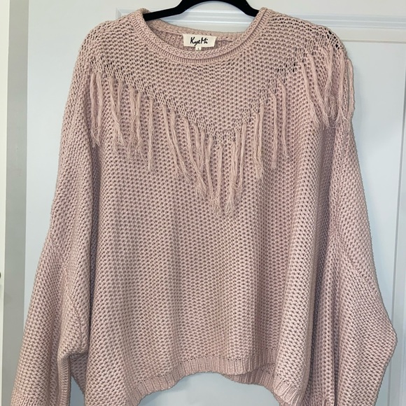 Pink Flowy Sweater. Large. - Picture 2 of 3